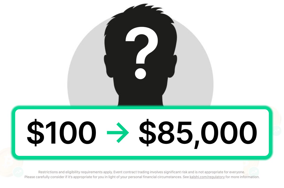A trader on Kalshi has turned $100 into $85,000 this year just trading Bitcoin🤯
