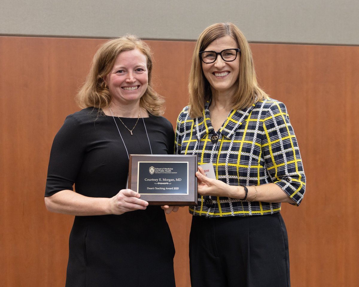 UW-Madison Department of Surgery (@wiscsurgery) on Twitter photo Congratulations to Dr. Courtney Morgan, Associate Professor in the Division of Vascular Surgery, for receiving the Dean's Teaching Award at the <a href="/uwsmph/">UW School of Medicine and Public Health</a> Medical Education Day. #ExceptionalPeople Photo courtesy of Media Solutions. Read more: go.wisc.edu/avjf7h Congratulations to Dr. Courtney Morgan, Associate Professor in the Division of Vascular Surgery, for receiving the Dean's Teaching Award at the <a href="/uwsmph/">UW School of Medicine and Public Health</a> Medical Education Day. #ExceptionalPeople Photo courtesy of Media Solutions. Read more: go.wisc.edu/avjf7h