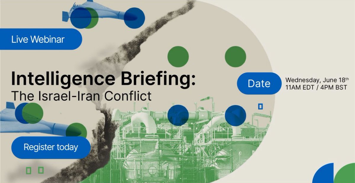 Alexander Leslie (@aejleslie) on Twitter photo Join me tomorrow for a live <a href="/RecordedFuture/">Recorded Future</a> briefing on the conflict between Israel and Iran.
We’ll address specific geopolitical risks, cybercriminal and hacktivist groups, state-sponsored cyber threats, influence operations, and more.
Registration: …cordedfuture.registration.goldcast.io/webinar/4b7227… Join me tomorrow for a live <a href="/RecordedFuture/">Recorded Future</a> briefing on the conflict between Israel and Iran.
We’ll address specific geopolitical risks, cybercriminal and hacktivist groups, state-sponsored cyber threats, influence operations, and more.
Registration: …cordedfuture.registration.goldcast.io/webinar/4b7227…