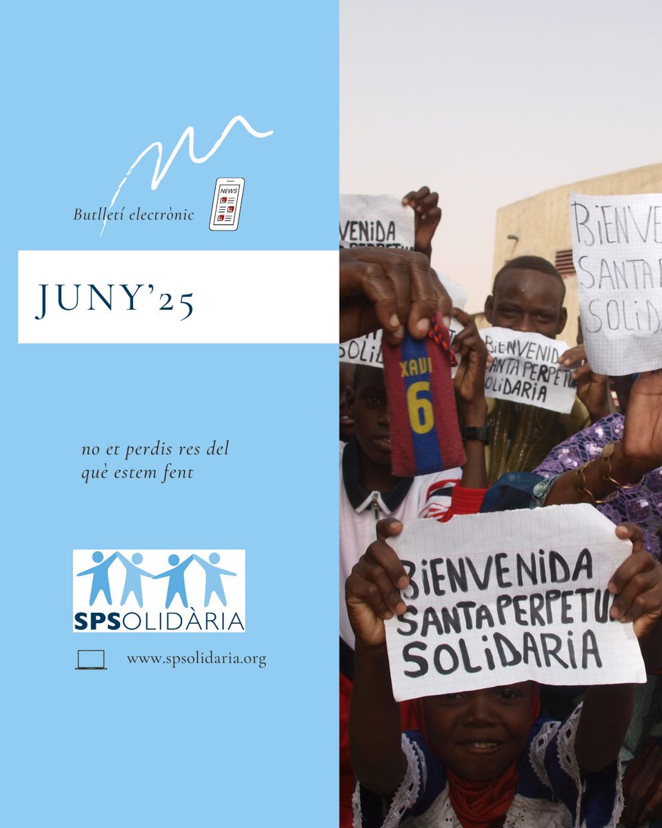 📬 Ja tenim el butlletí de juny de #SPSolidària!
🗳️ Parlem de l'Assemblea General
 🌍 Presentem 2 projectes a subvencions de cooperació
 🌾 I recordem el molí de gra als campaments sahrauís
Consulta'l aquí 👉  - mailchi.mp/f7a5fe755855/n…