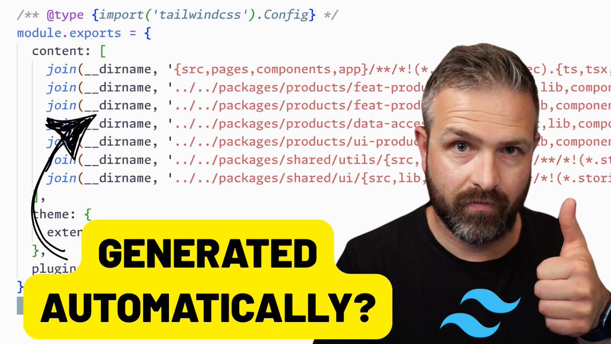 Nx (@nxdevtools) on Twitter photo Nx Sync generators are an undervalued piece of technology. They enable you to "sync" and update your source code based on the state of your Nx workspace.
<a href="/juristr/">Juri · juri.dev</a> has recorded an example of building an Nx sync generator to update your Tailwind globs.
(Video link below) Nx Sync generators are an undervalued piece of technology. They enable you to "sync" and update your source code based on the state of your Nx workspace.
<a href="/juristr/">Juri · juri.dev</a> has recorded an example of building an Nx sync generator to update your Tailwind globs.
(Video link below)