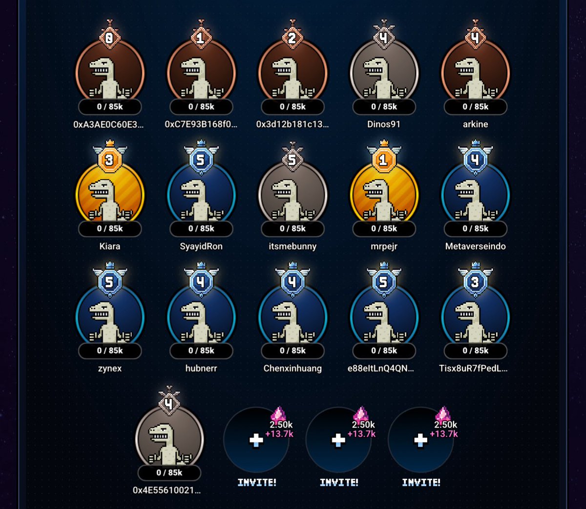 DerusXBT's tweet image. We’re 13 strong in my Voyager crew.
Some members haven’t been active yet — but I believe they’ll catch up in time.

Still got 3 slots open.
Ready to join a real Web3 gaming experience and earn DYNO on mainnet?

@AngryDynomites 
#DYNO #ProjectVoyager #Web3 #Ronin