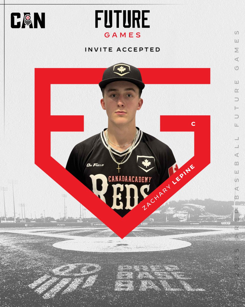 𝐒𝐞𝐞 𝐲𝐨𝐮 𝐢𝐧 𝐀𝐓𝐋, 𝐋𝐞𝐩𝐢𝐧𝐞. 🤩

'27 C <a href="/Zachary_Lepine/">Zachary Lepine</a> (<a href="/reds_canada/">Canada Reds Baseball Academy - Reds Florida</a>) has accepted his invite to the top uncommitted event in the country... the 2025 Future Games at <a href="/LakePointSports/">LakePoint Sports</a> ‼️

#BeSeen | #PBFG25