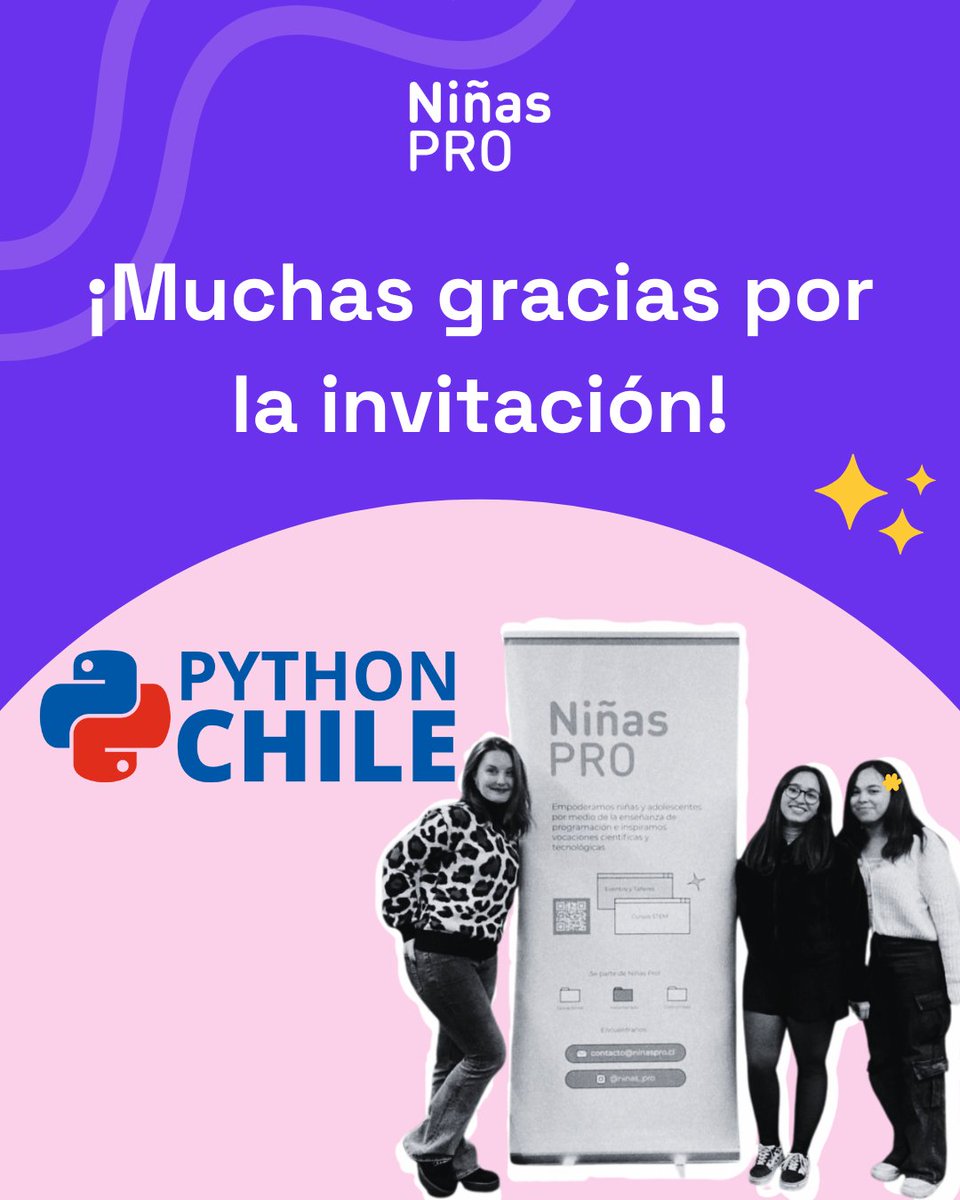 ninasPro's tweet image. ✨ ¡Estuvimos presentes en el PyDay Santiago 2025! ✨
Gracias infinitas a @pythonchiledev por la invitación a ser parte de este tremendo evento. Fue una jornada llena de aprendizaje, comunidad y energía 💜🐍
¡Nos vemos! 🚀
#NiñasPro #PyDay #PythonChile #STEM #ComunidadTech