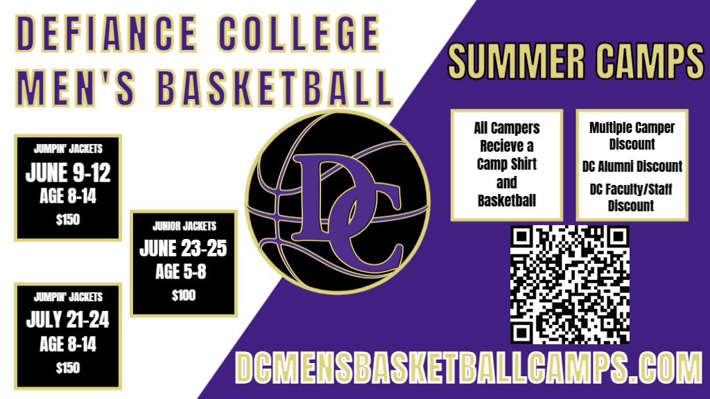 Who is ready for our second camp of the Summer⁉️

Still have plenty of time to get signed up❗️

Anyone aged 5-8 can sign up and we will have a lot of fun for those 3 days of camp‼️🏀

Want to see a lot of our Junior Jackets‼️

Link to signup: dcmensbasketballcamps.com