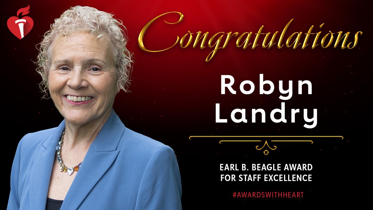 NancyatHeart's tweet image. Congratulations to Robyn Landry on receiving the 2025 Earl B. Beagle Award for Staff Excellence! Robyn is a relentless force who has not only touched nearly every @American_Heart initiative over more than 35 years, but she truly embodies our mission. Her leadership, commitment to…