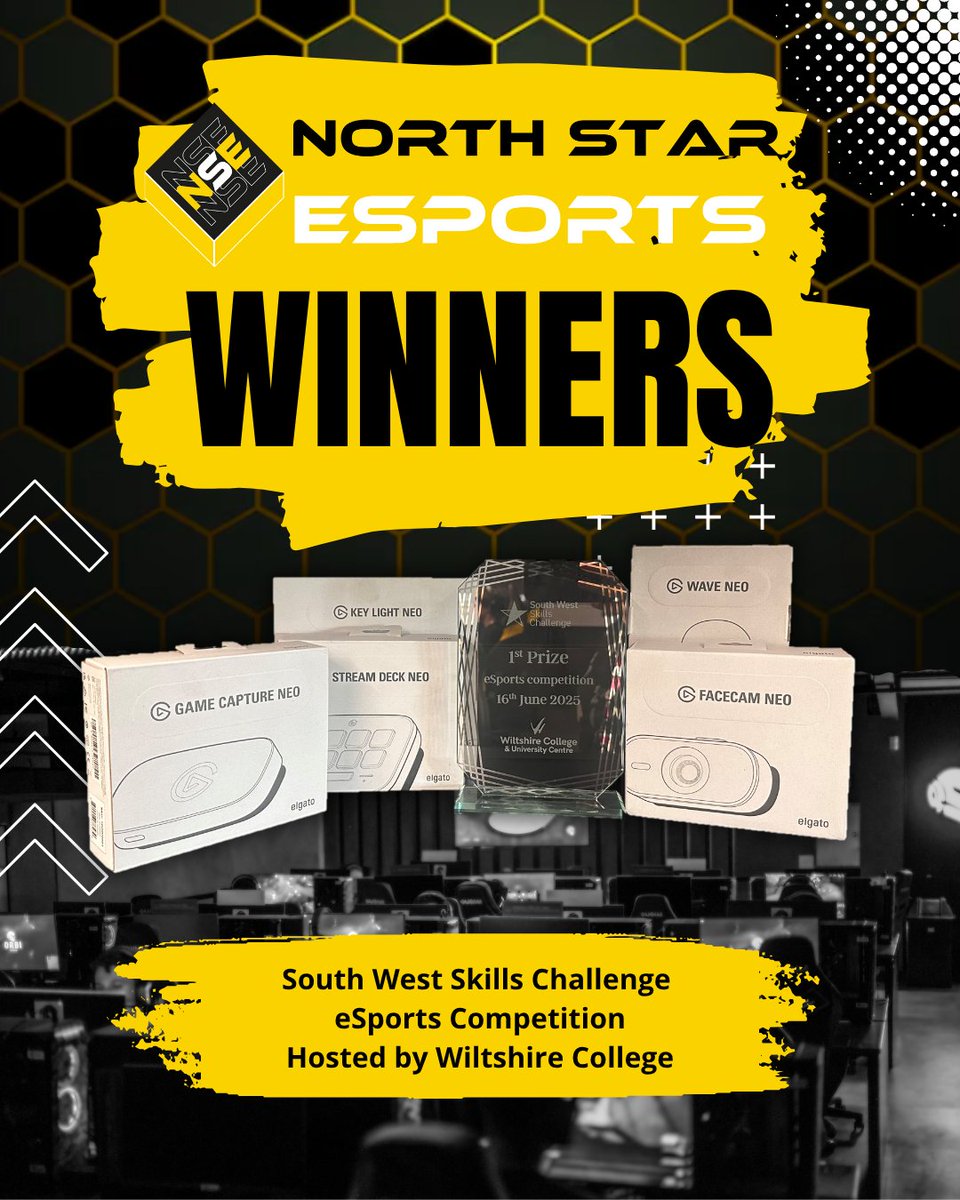 North Star Esports came out on top at the South West Skills Challenge 🥇🔥

Competing against colleges across the region, our squad secured 1st place in the esports tournament hosted by Wiltshire College!

GGs to all teams who took part.
#NSE #Northstarwinners #winners