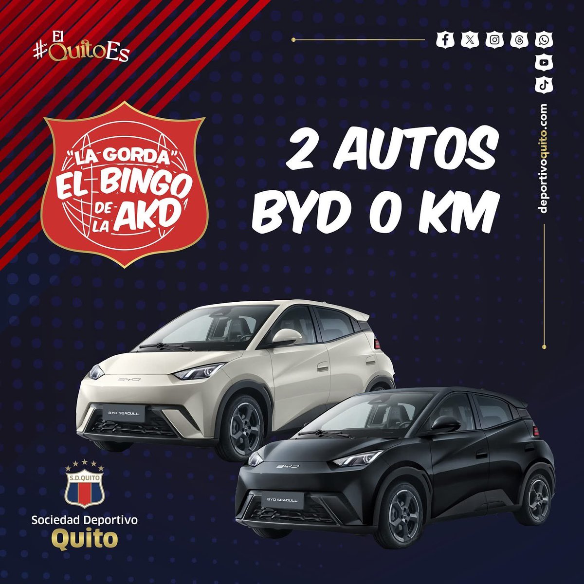 Los Chullas Quiteños (@loschullassdq) on Twitter photo Quieres dejar de ir en bus 🚍???
No se diga más, compra #LaGorda el BINGO 🎲 ÚNICAMENTE en lagordadelquito.com y gana uno de los 2 autos 🚘 🚙 <a href="/BYDAutoEc/">BYD Auto Ecuador</a> cero kilómetros.
No esperes más!!!
Sorteo 27 de julio 🎉 Quieres dejar de ir en bus 🚍???
No se diga más, compra #LaGorda el BINGO 🎲 ÚNICAMENTE en lagordadelquito.com y gana uno de los 2 autos 🚘 🚙 <a href="/BYDAutoEc/">BYD Auto Ecuador</a> cero kilómetros.
No esperes más!!!
Sorteo 27 de julio 🎉