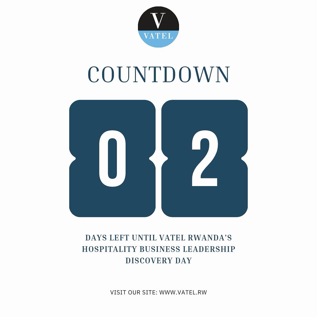 Only 2 Days Left!
Don’t miss #VatelRwanda’s Discovery Day 

✅ Masterclass
✅ Student &amp; alumni stories
✅ Global hospitality careers
✅ Campus tour

🗓 June 19 | ⏰ 9:30–12:30
📍 Vatel Rwanda, Kigali

Few seats left! Register 👉 forms.gle/hdxYgaqM7YoctM…

#DiscoveryDay #3DaysToGo
