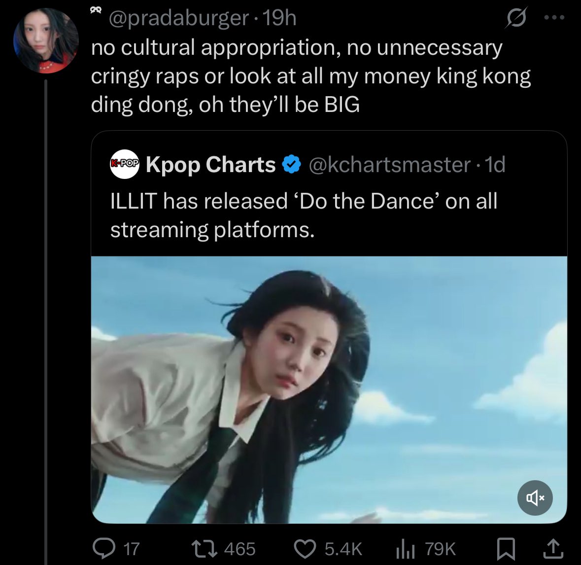 saying this just for the king kong ding dong BSIDE to outstream your fav’s TITLE TRACK lmao 😭

SPOTIFY DEBUTS: 
woke up in tokyo  — 468K
——————
do the dance  — 408K