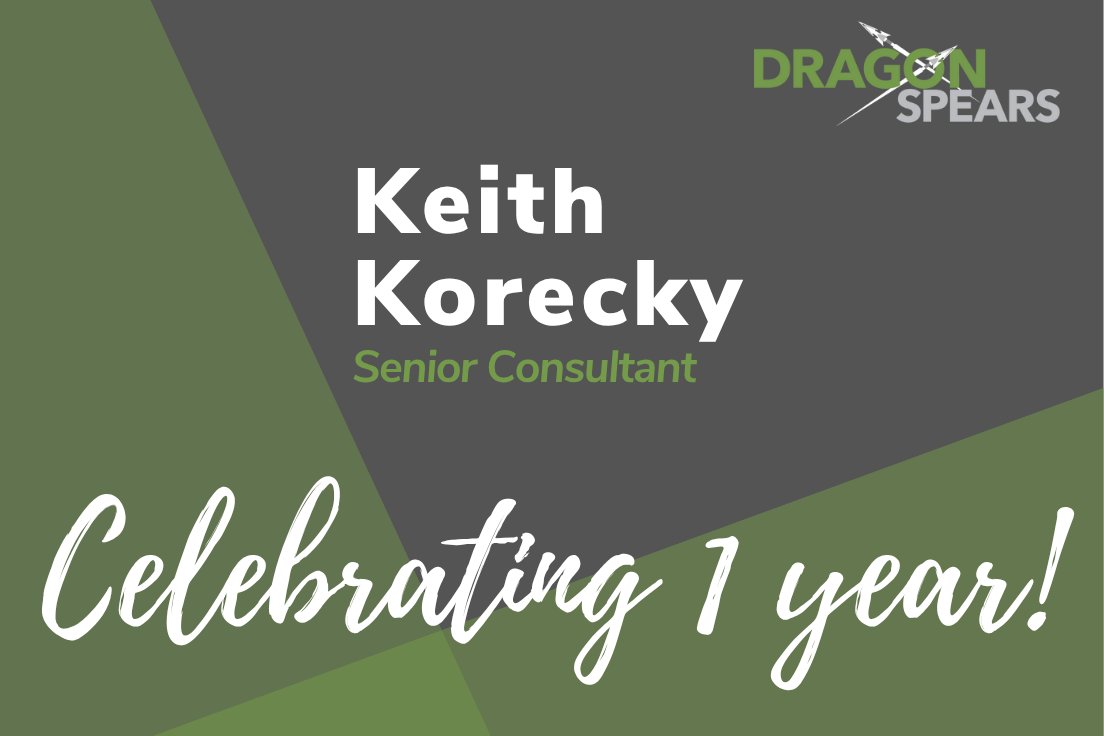 👏 Cheers to one year with Keith Korecky, Senior Consultant at DragonSpears! In just 12 months, Keith has made a big impact with his technical expertise, thoughtful solutions, and commitment to client success. Here’s to many more! 

#WorkAnniversary #ConsultingExcellence