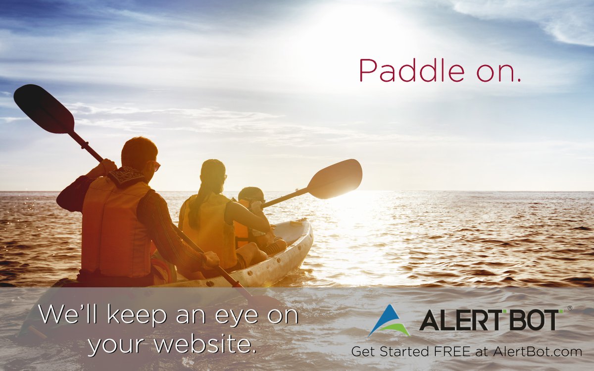 AlertBot's tweet image. Paddle on. 🚣
We&apos;ll keep an eye on your website. 👀

Try AlertBot totally FREE today! AlertBot.com

#webperf #peaceofmind #websiteperformance