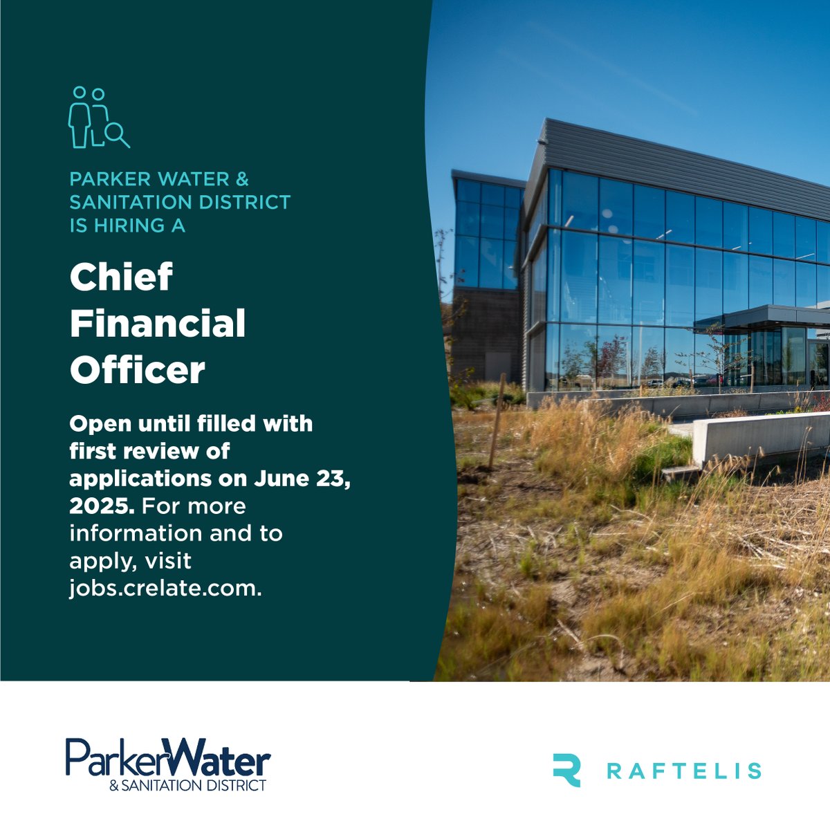 You still have time to submit your application! Parker Water &amp; Sanitation District, Colorado, is seeking a seasoned and principled leader to serve as its next Chief Financial Officer (CFO). 

Take a closer look at this opportunity and apply today: hubs.la/Q03sw5cr0