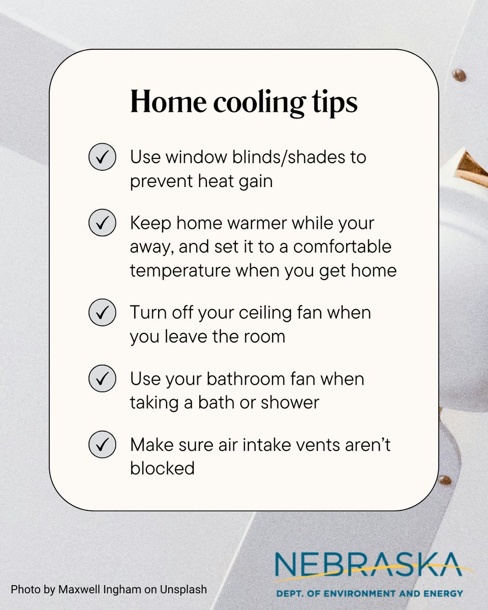 We’re gearing up for more hot weather! Here are some tips from <a href="/ENERGY/">U.S. Department of Energy</a> that you can use to increase energy savings this summer while keeping your home cooler: