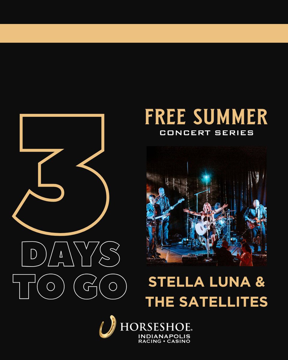 Our Free Summer Concert Series continues with Stella Luna &amp; The Satellites! 3 more days until the fun begins 🎸🎤 #indianapolis #indytodo #freeconcert