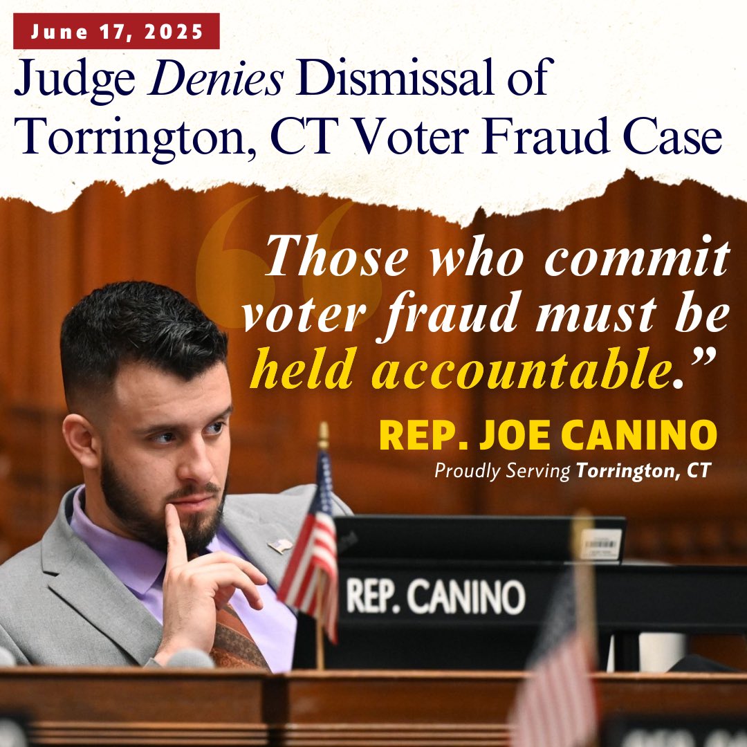 🚨 #BREAKING: CT Judge DENIES Dismissal of Voter Fraud Case

➡️ After Arlanda Brantley used wite-out to change voter registration cards from Republican to Democrat, a CT judge REJECTED her request for accelerated rehabilitation (AR), which would have dismissed her case.