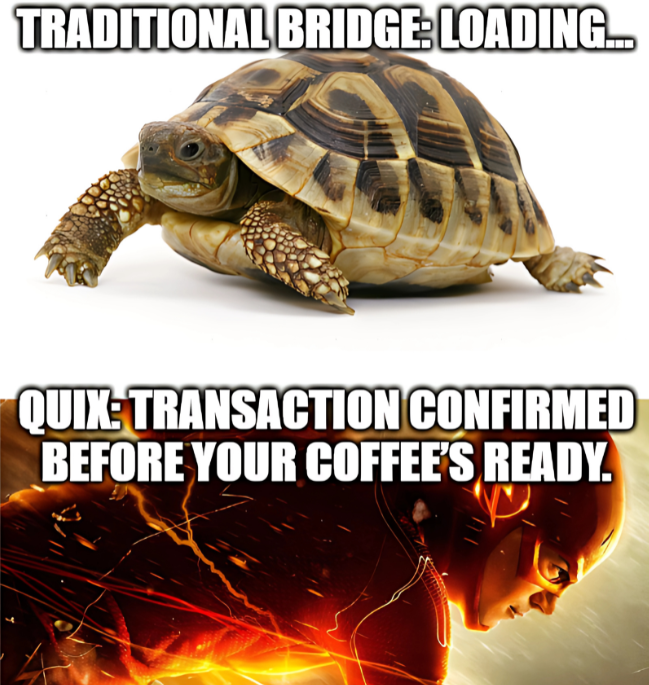 InsaneChemical_'s tweet photo. Crypto’s all about timing.
⏱️ #QUiX swaps cross-chain in under 60 seconds
💥 Supports $ETH, $USDC, $USDT
🌐 Works on 7 major chains
Built by @wanchain_org.
Made for #Degens. https://t.co/nYC2L3bSR9