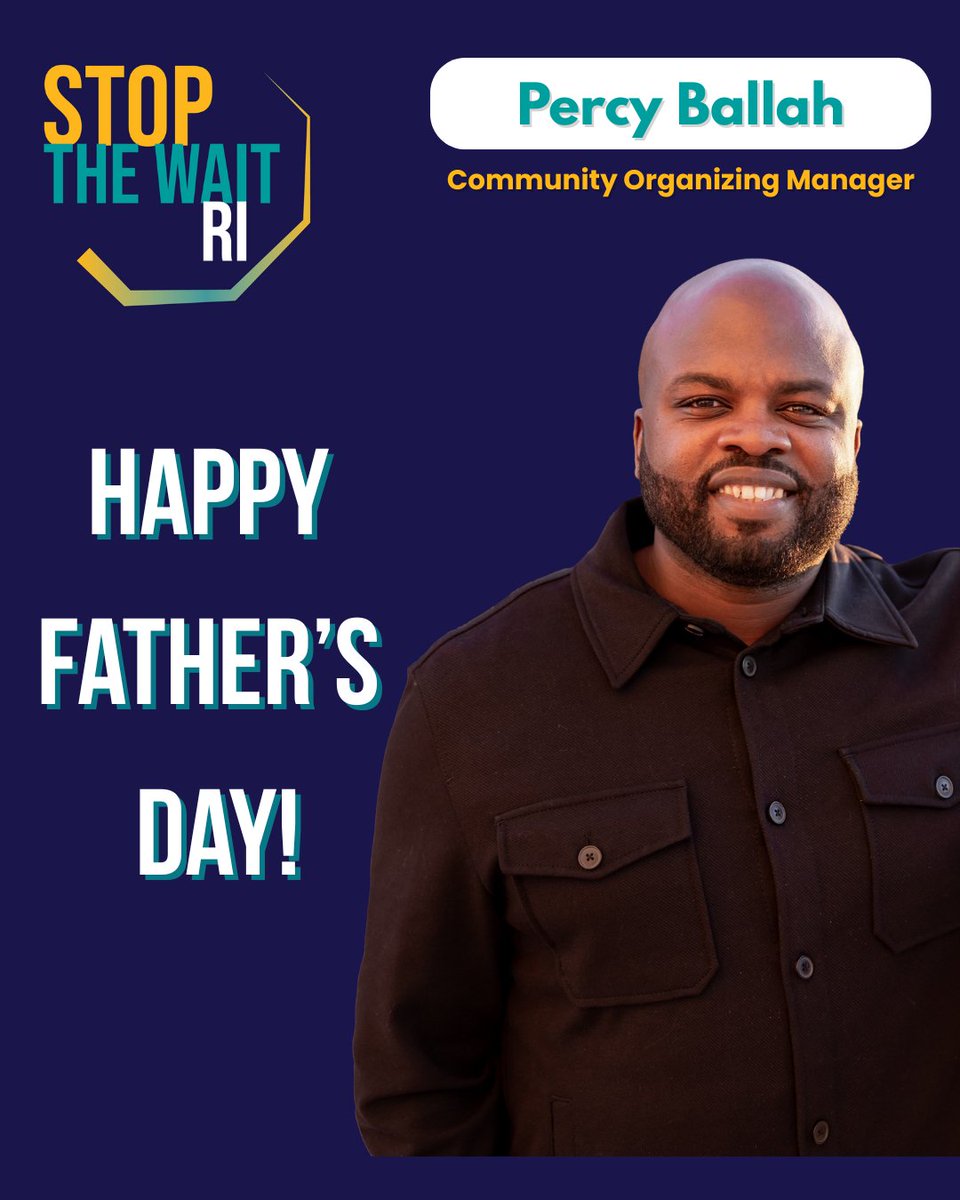 stopthewaitri's tweet image. This Father’s Day, we celebrate our Community Organizing Manager, Percy Ballah!
We celebrate you and all the incredible fathers who step up, speak out, and take action for our communities. 💜
Happy #FathersDay from all of us at #StopTheWaitRI!