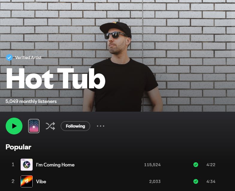 5k on Spotify 🥳 I've only passed 5k monthly listeners one other time since I started this project, thanks for "Vibin" 🙏 open.spotify.com/artist/0KlXFeU…