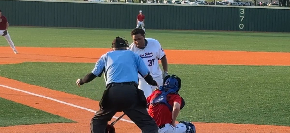 Took one for the team yesterday… then stole 2nd and home. 💪🏾 <a href="/dallas_select/">Dallas Select Baseball</a>