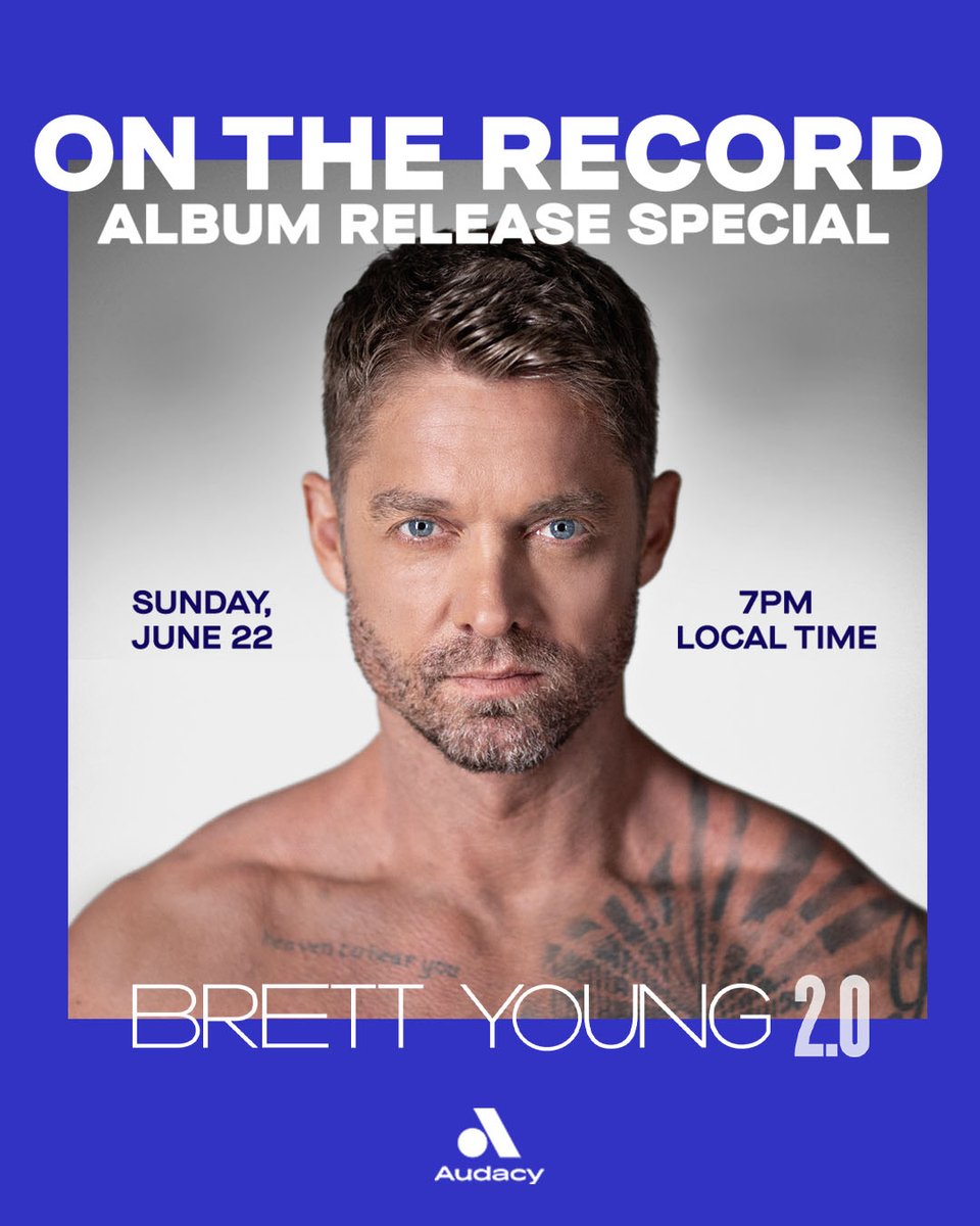 99.5 WYCD (@995wycd) on Twitter photo Tune into <a href="/BrettYoungMusic/">Brett Young</a>: On The Record as we go through the tracks of his new album “2.0” to celebrate the release. Don't miss it on Sun, 6/22 at 7 PM Tune into <a href="/BrettYoungMusic/">Brett Young</a>: On The Record as we go through the tracks of his new album “2.0” to celebrate the release. Don't miss it on Sun, 6/22 at 7 PM