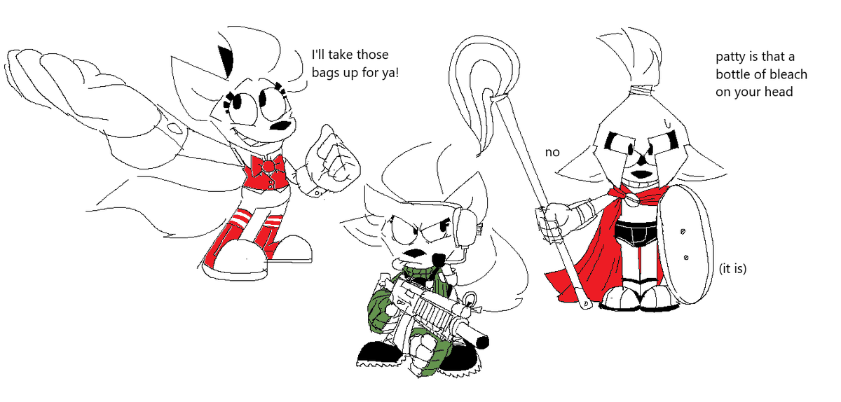 Patty wearing more outfits