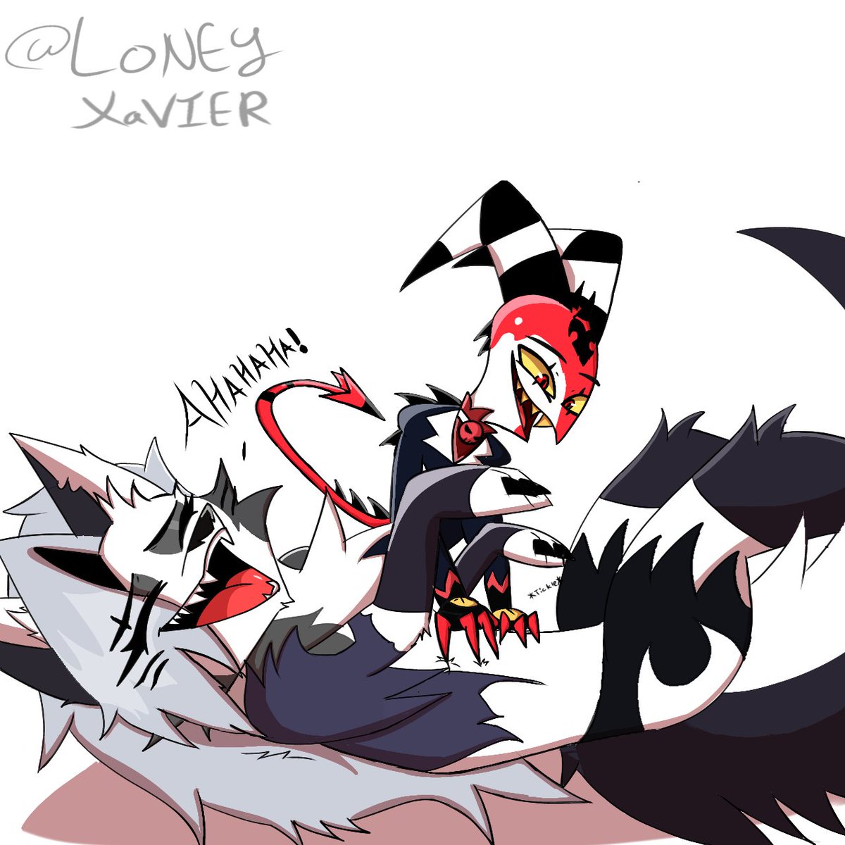 Tickle Time! 

Note: This was an old drawing I didn't finish. And this was the time right after sinsmas released. I decided I wanted to finish this drawing and throw it out there <3

#Helluvaboss #HelluvabossFanart #Fanart #Blitzo #Loona #Fanart #DigialArt