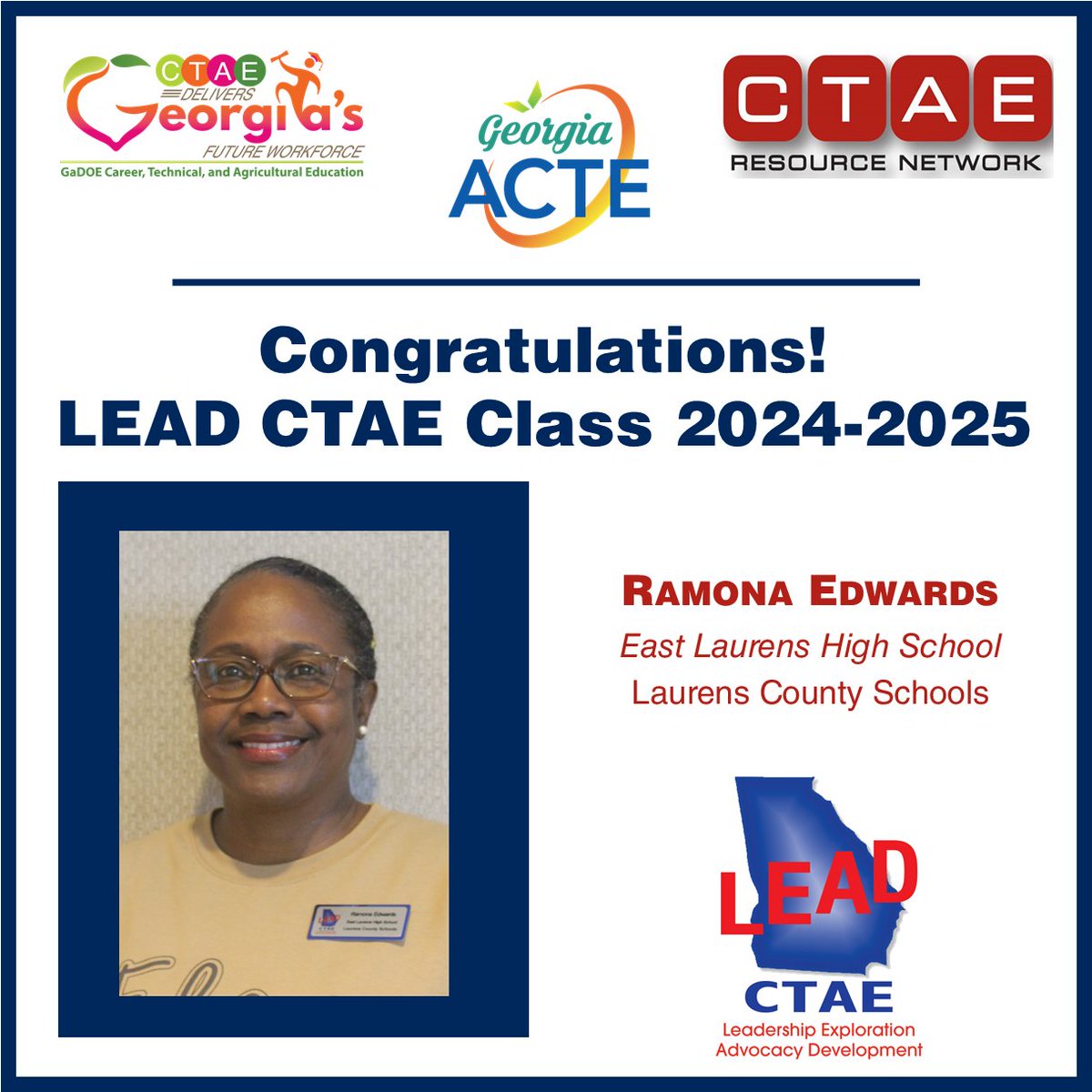 🎉 Congrats to the LEAD CTAE Class of 2024–2025! These CTAE pros are growing as leaders, advocates &amp; champions for Georgia’s future workforce. 💼📚We’re proud of your commitment! #LEADCTAE #CTAEDelivers