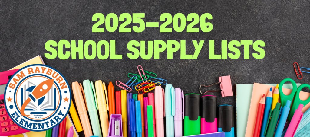 Rockets120's tweet image. 📣 Parents of Rayburn Elementary! 📣

Get a head start on the 2025-2026 school year! The official school supply list is now available to help you prepare your Rockets for a fantastic year of learning.

🔗 5il.co/3jjfw

#RayburnElementary #BackToSchool #McAllenISD