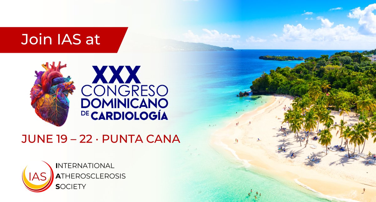International Atherosclerosis Society (IAS) (@atherosociety) on Twitter photo IAS is going to be at <a href="/sodocardio1/">Sodocardio</a>'s 30th Dominican Congress of Cardiology 2025, on June 19 – 22, 2025 at the Hard Rock Hotel Convention Center in Punta Cana.
If you're around and want to meet up, reach out!
Learn more: bit.ly/45ZH2C9 IAS is going to be at <a href="/sodocardio1/">Sodocardio</a>'s 30th Dominican Congress of Cardiology 2025, on June 19 – 22, 2025 at the Hard Rock Hotel Convention Center in Punta Cana.
If you're around and want to meet up, reach out!
Learn more: bit.ly/45ZH2C9