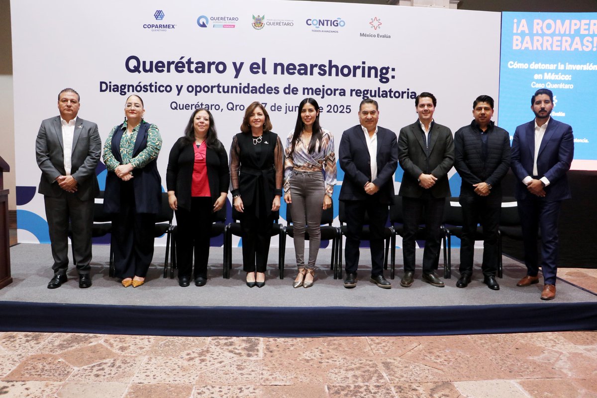 Hoy tuvimos la presentación de los resultados de: “Querétaro y el nearshoring: Diagnóstico y oportunidades de mejora regulatoria”, un análisis sobre las necesidades en materia regulatoria y las barreras que inhiben la inversión en Querétaro.
#CoparmexQuerétaro #MéxicoEvalúa