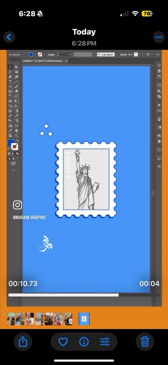 طريقة عمل تصميم الختم
البريدي بالاليستريتور 🧡

"منقول"

#تصميم