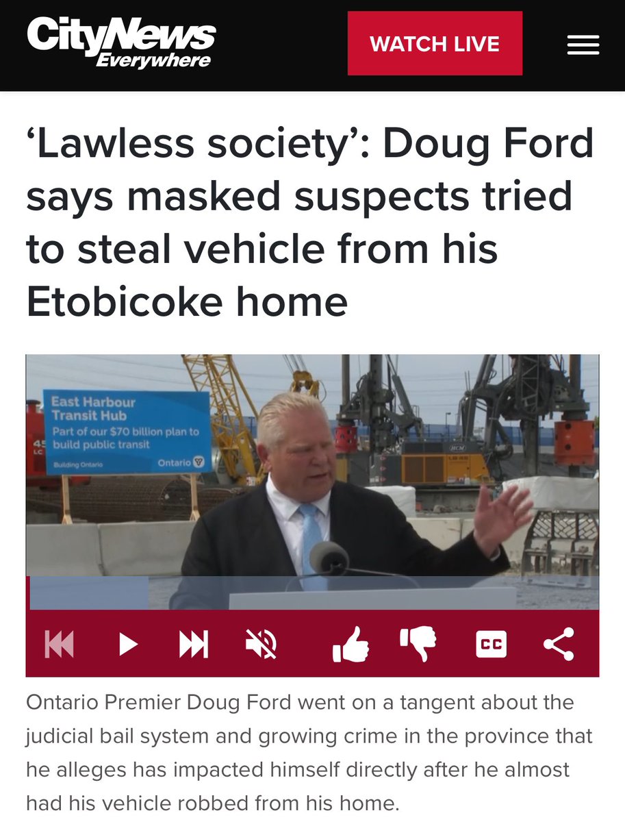 Violent thugs are unleashing crime and chaos on our streets. Even Premier Ford isn’t safe and has said "I’m sick and tired of the weak justice system that we have. They have to get a backbone. We need to start throwing these people in jail. This is turning into a lawless