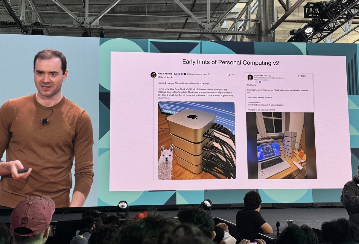 MattBeton's tweet image. we use LLMs similarly to mainframes in the ‘70s - compute is timeshared by having a slice in the batch dimension
models will compress over time, and with this we’ll be able to run more on-device
thanks @karpathy for the shout out 🔥