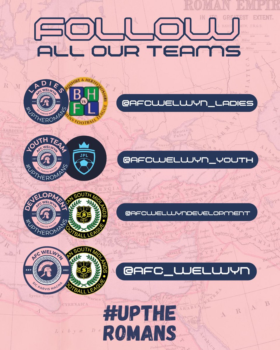 AFC Welwyn (@afc_welwyn) on Twitter photo AFC Welwyn is growing fast, make sure you don't miss out by following all our teams on insta and X
<a href="/AFCWelwynLadies/">AFC Welwyn Ladies</a> <a href="/AFC_Welwyn_Dev/">AFC Welwyn Development</a>
#uptheromans #nonleaguefootball #footballclub #footballteam AFC Welwyn is growing fast, make sure you don't miss out by following all our teams on insta and X
<a href="/AFCWelwynLadies/">AFC Welwyn Ladies</a> <a href="/AFC_Welwyn_Dev/">AFC Welwyn Development</a>
#uptheromans #nonleaguefootball #footballclub #footballteam
