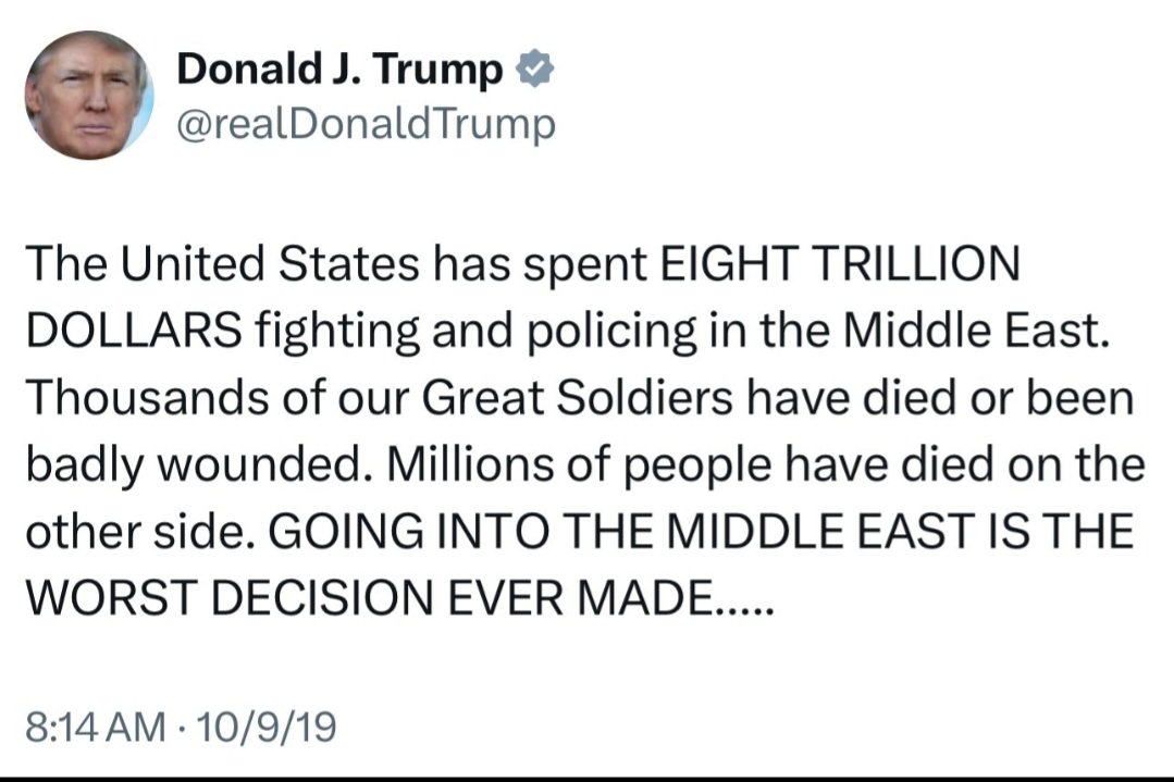 .<a href="/realDonaldTrump/">Donald J. Trump</a> <a href="/POTUS/">President Donald J. Trump</a> 
Your own words.