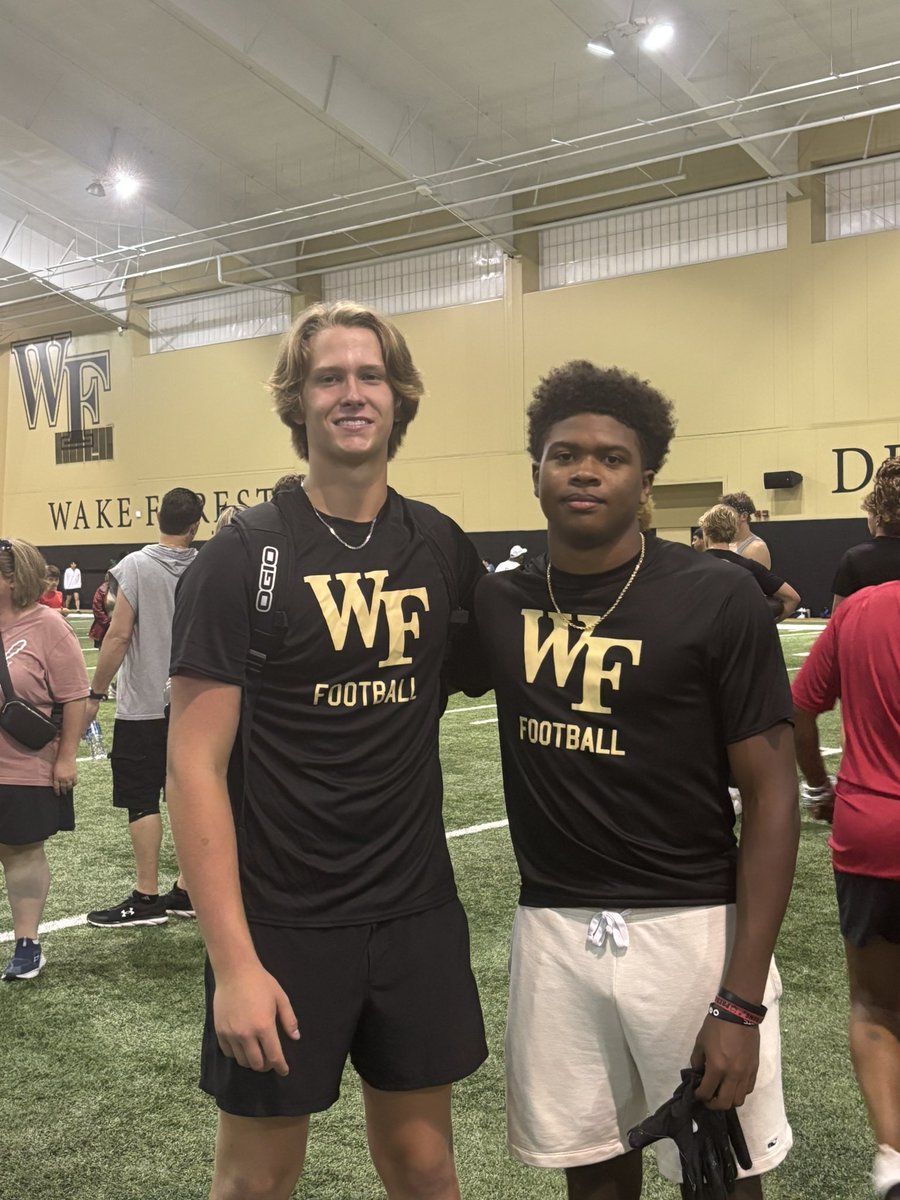 Red Fox <a href="/FordWallace20/">Ford Wallace</a> and <a href="/TraceHillian25/">Trace Hillian</a> competing <a href="/WakeFB/">Wake Forest Football</a> camp! #GBED