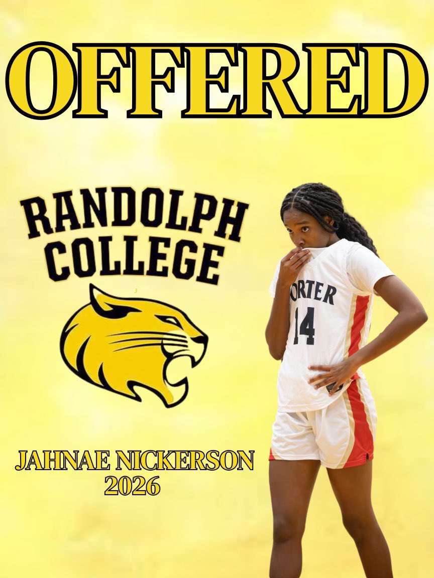 Jahnae Nickerson C/O 2026 (@jahnae08) on Twitter photo After a Great Conversation With Coach: <a href="/Darius_CoachD/">Darius Jennings</a> From <a href="/RCWomensHoop/">Randolph College Women’s Basketball</a> I’m Blessed To Receive an Official Offer, To Continue My Education & The Opportunity To Play Basketball 🏀 On College Level, Thank You <a href="/coachchrisSH/">Chris Johnson</a> <a href="/cyfairpremier/">CyFair Premier</a> <a href="/ClarnevaPierre/">Clarneva Pierre M.Ed.</a> <a href="/PorterGBB/">PHS Spartan Women</a> After a Great Conversation With Coach: <a href="/Darius_CoachD/">Darius Jennings</a> From <a href="/RCWomensHoop/">Randolph College Women’s Basketball</a> I’m Blessed To Receive an Official Offer, To Continue My Education & The Opportunity To Play Basketball 🏀 On College Level, Thank You <a href="/coachchrisSH/">Chris Johnson</a> <a href="/cyfairpremier/">CyFair Premier</a> <a href="/ClarnevaPierre/">Clarneva Pierre M.Ed.</a> <a href="/PorterGBB/">PHS Spartan Women</a>