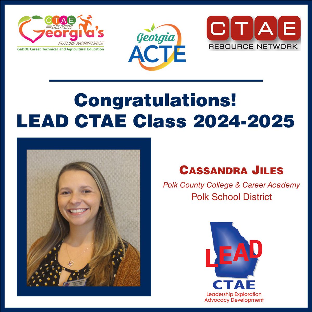 🎉 Congrats to the LEAD CTAE Class of 2024–2025! These CTAE pros are growing as leaders, advocates &amp; champions for Georgia’s future workforce. 💼📚We’re proud of your commitment! #LEADCTAE #CTAEDelivers