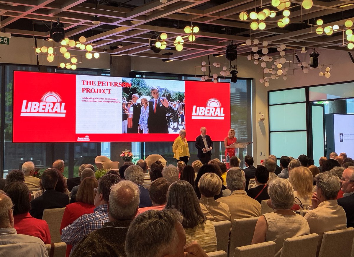 Yesterday, I was honoured to speak at the 40th Anniversary Reunion of the David Peterson Government.

What stood out to me - besides the laughter and cheer of the attendees - was the astounding legacy of the Ontario Liberal Party. The beliefs and aspirations held during the