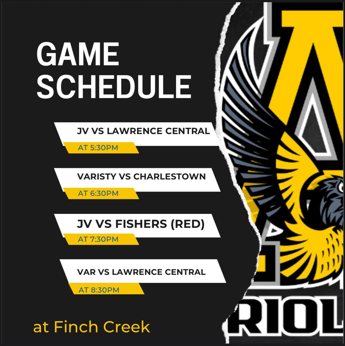 Back at it tomorrow night at Finch Creek for the PAC League!
