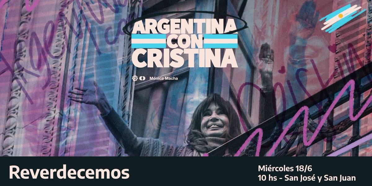 Nada puede contra el amor de un Pueblo que sabe que vivió los años de mayor dignidad de la mano de Cristina.
Cristina es inocente.
La historia es ahora. ❤️
Nos encontramos 10 hs en San José y San Juan.
#ArgentinaConCristina  🇦🇷