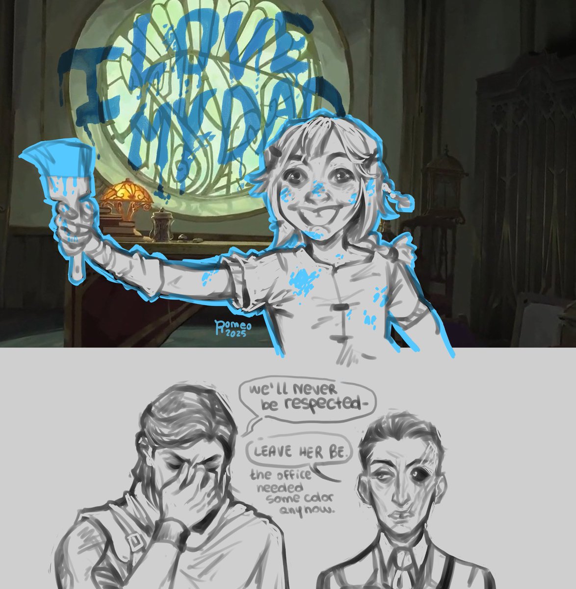 [oldie] everyday is father's day for him

#silco #sevika #powder #jinx #arcane #myart