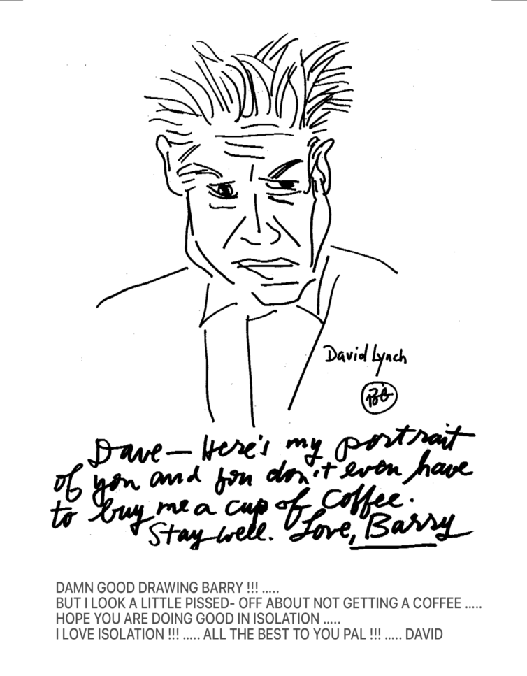 David Lynch portrait by Barry Gifford, 2020