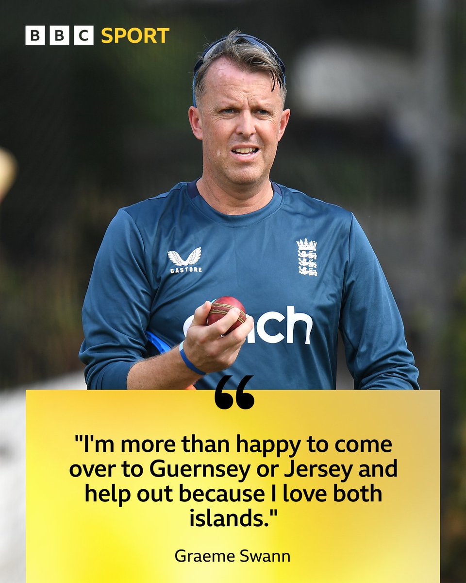 The offer's on the table from the former Ashes-winning England cricketer! 🏏

Graeme Swann has said he's happy to help Jersey and Guernsey ahead of their T20 World Cup qualifiers 👉 bbc.in/4l9xBEv