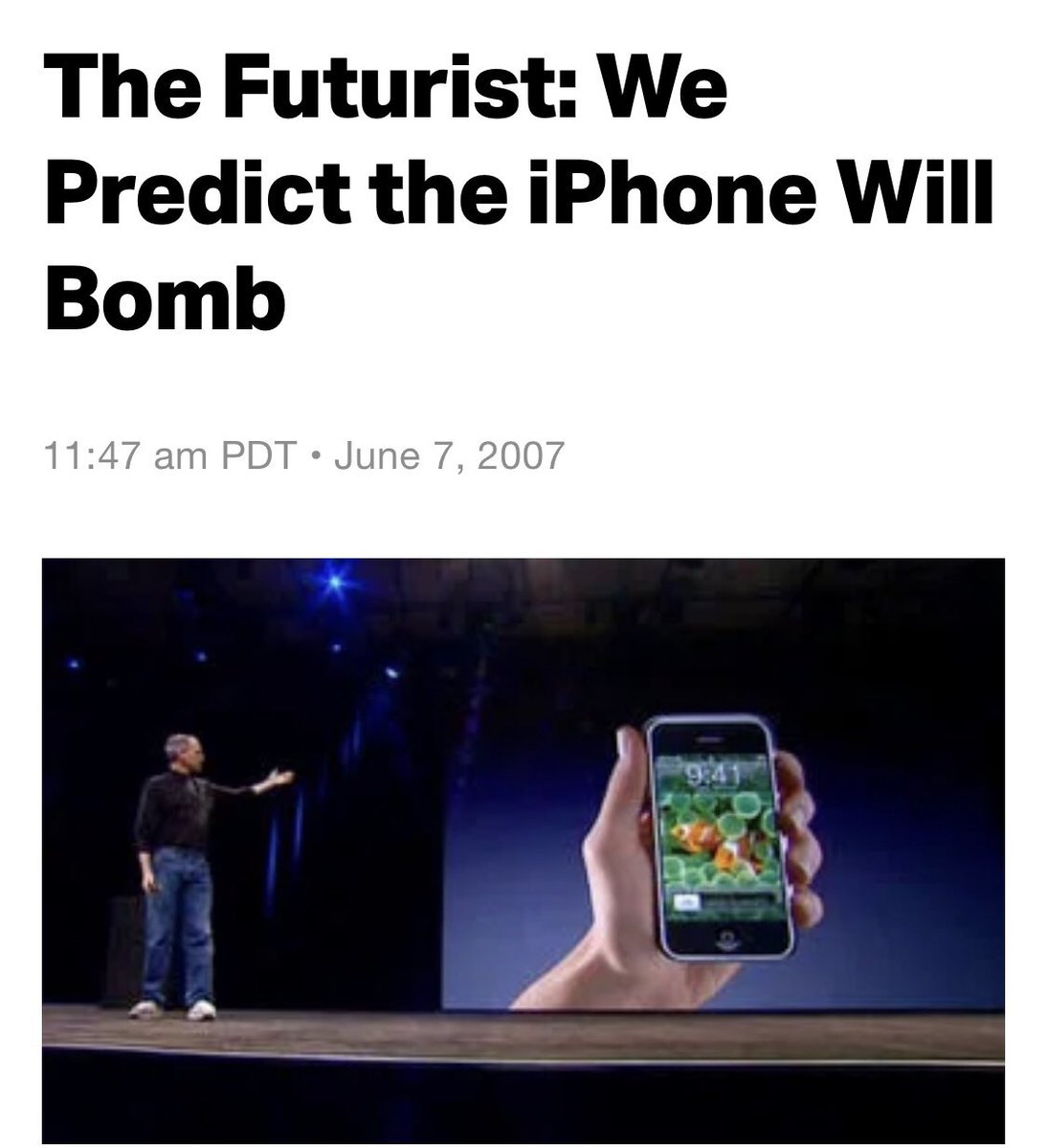 A headline from 2007.