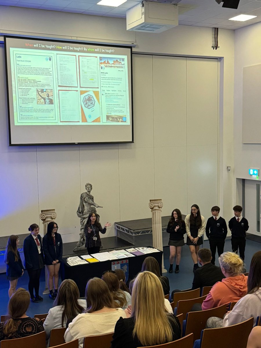 LEPMHS's tweet image. Salvete, omnes! Miss. Reeve had the pleasure of launching the Latin Excellence Programme to our new cohort of students and their parents tonight. We can’t wait for September! @centreforlatin @educationgovuk @futureacademies @MaghullHighsch #LatinExcellenceProgramme