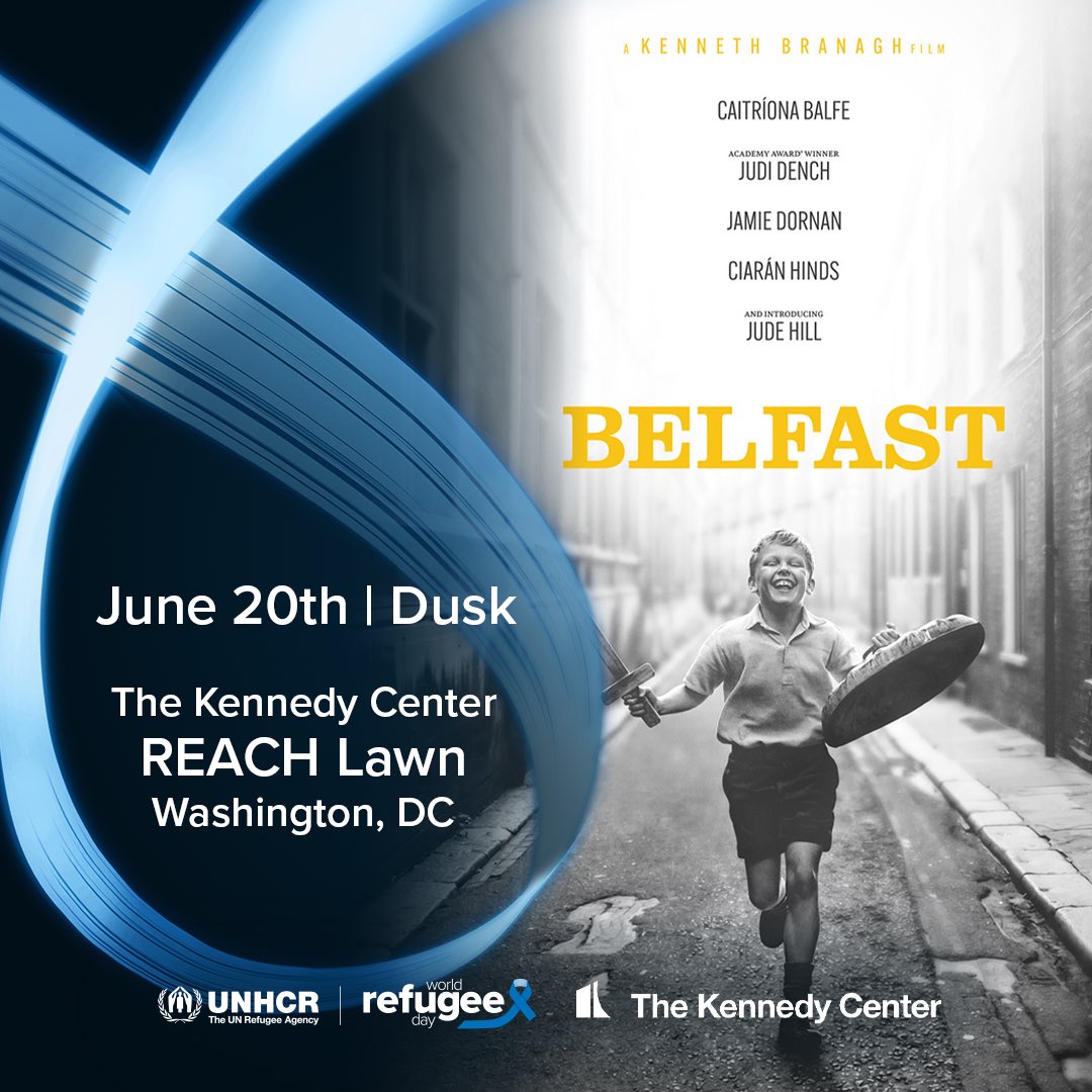 MattReynoldsDC's tweet image. A story about family and hope amid hardship.
On #WorldRefugeeDay, you're invited to a screening of the Academy Award-winning film Belfast.
At dusk at the Kennedy Center's outdoor film wall.
kennedy-center.org/whats-on/mille…