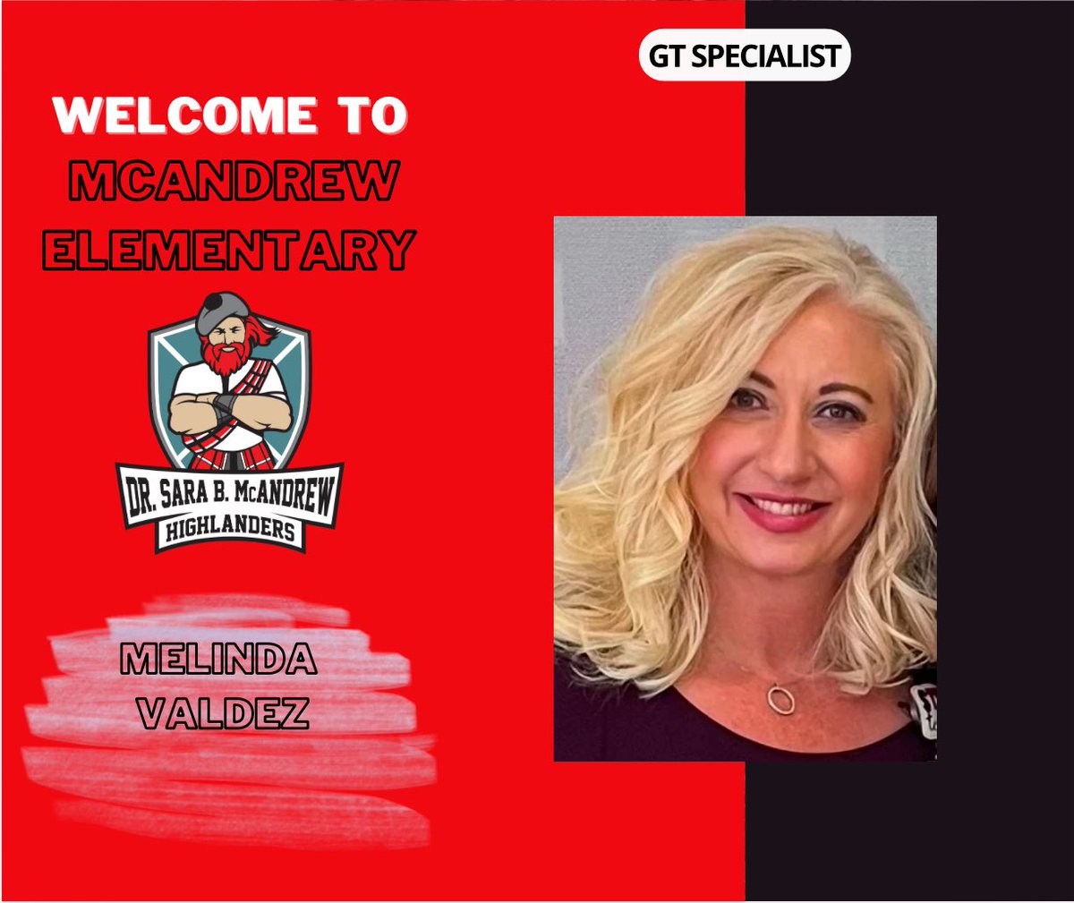 McAndrew Elementary (@nisdmcandrew) on Twitter photo 🎉 Please join us in welcoming our new GT Specialist, <a href="/melinda_valdez1/">Melinda Valdez</a>,to <a href="/NISDMcAndrew/">McAndrew Elementary</a> We're excited to have her passion and expertise supporting our students' growth and creativity. Welcome to the team! 💡📚#GrowingLeaders 🌱 🎉 Please join us in welcoming our new GT Specialist, <a href="/melinda_valdez1/">Melinda Valdez</a>,to <a href="/NISDMcAndrew/">McAndrew Elementary</a> We're excited to have her passion and expertise supporting our students' growth and creativity. Welcome to the team! 💡📚#GrowingLeaders 🌱